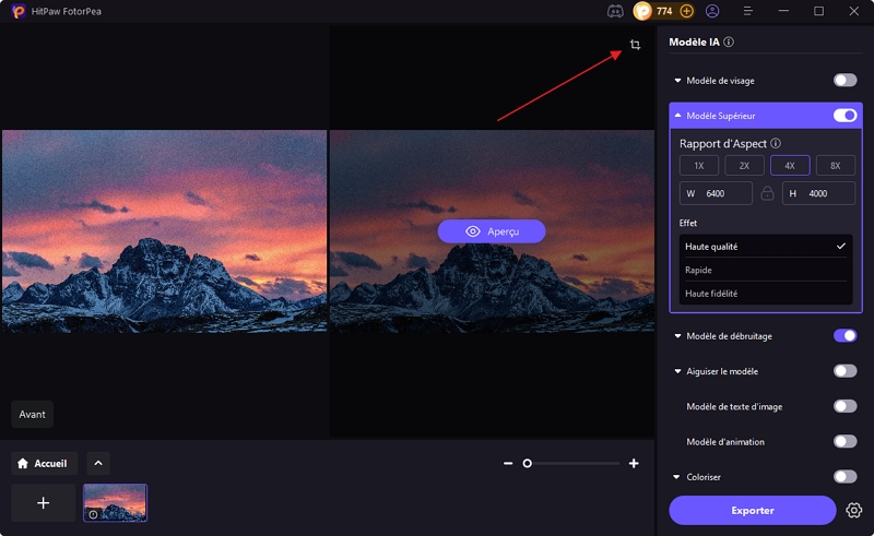 redimensionner l'image à 512x512