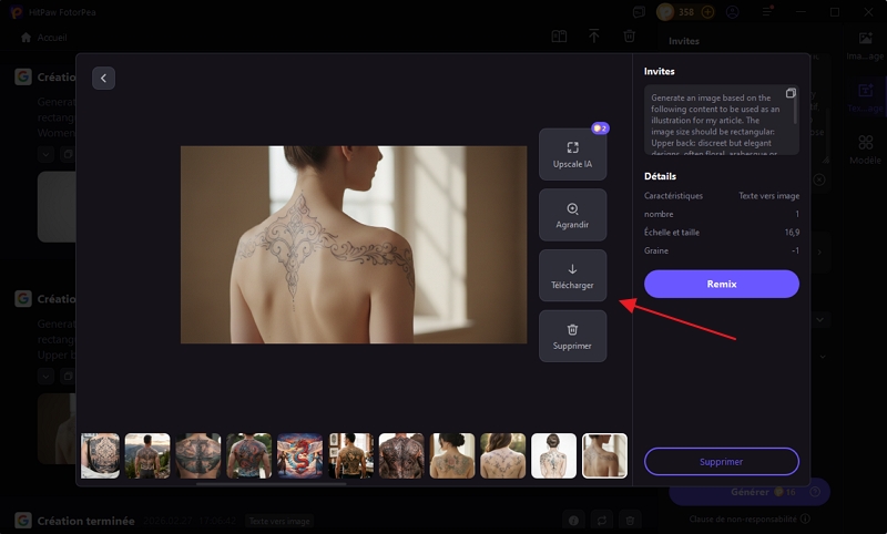 image tatouage générée par HitPaw FotorPea