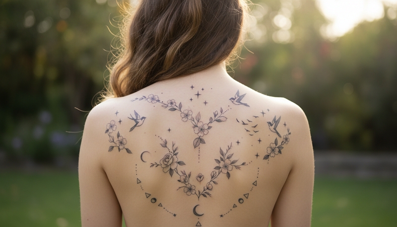 Collections de tatouages dos femme