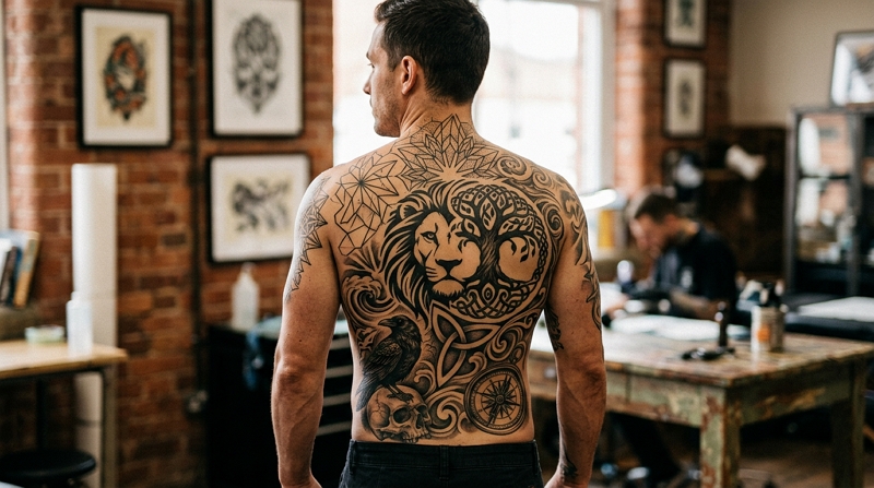 Collections de tatouages dos homme
