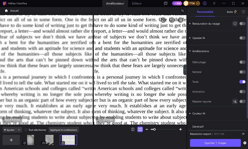 HitPaw FotorPea rendre le texte flou lisible