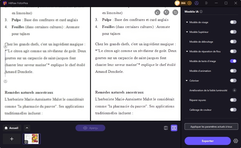 rendre un texte flou lisible sur image