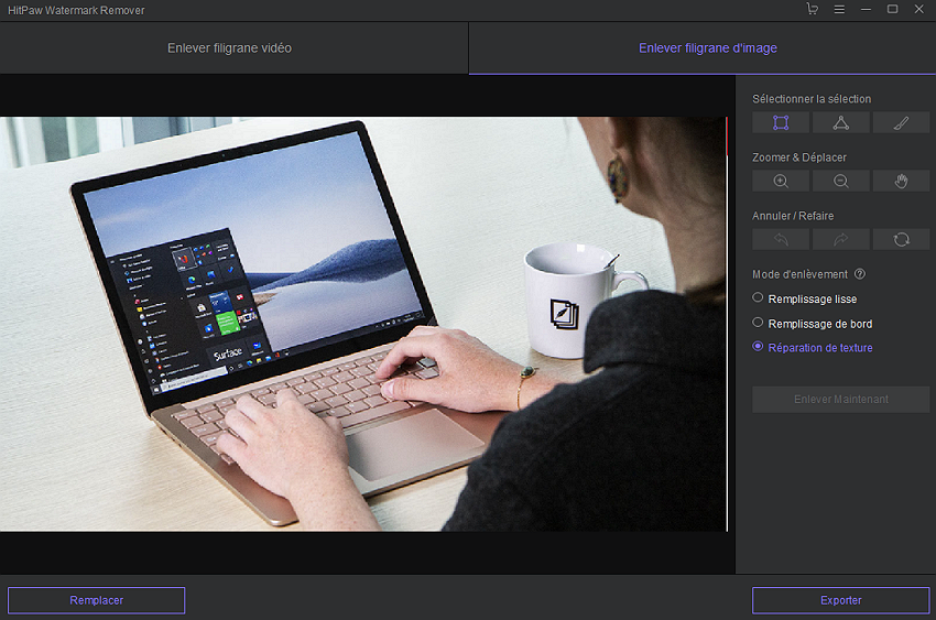 Outil de suppression de l'arrière-plan pour ordinateur