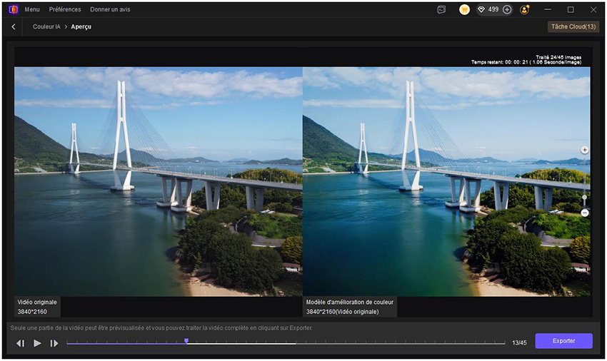 Aperçu du modèle d'amélioration des couleurs de HitPaw VikPea