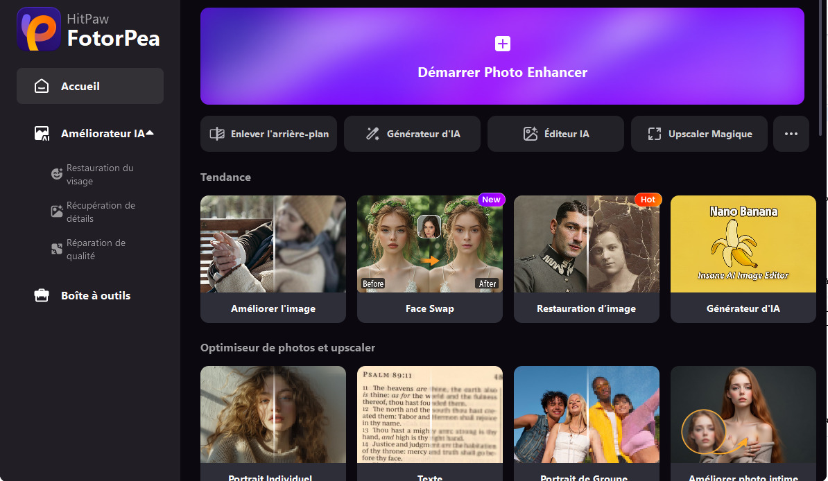 FotorPea AI image generator interface