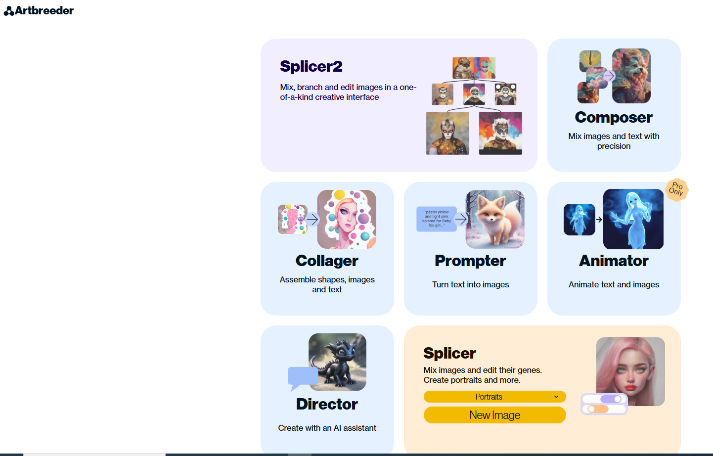 Artbreeder générateur IA