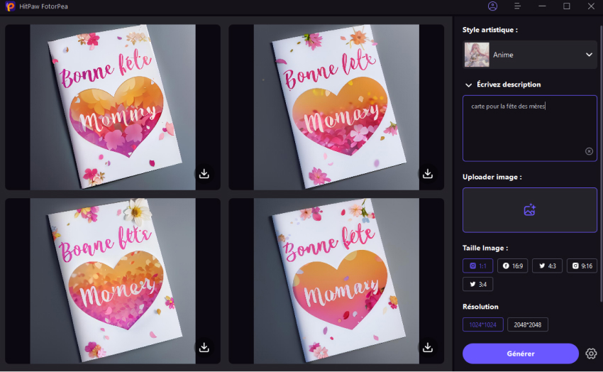 cartes pour la fête des mères