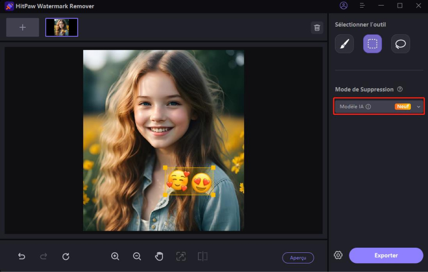 hitpaw ia supprimer emoji photo