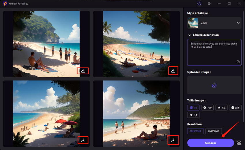 générer photo en dessin