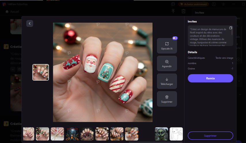ongle de noel