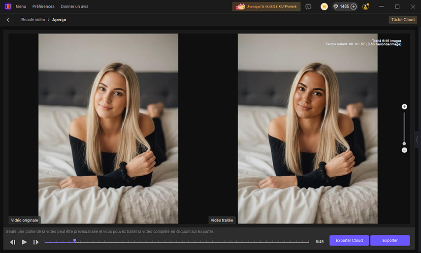 Aperçu des effets de beauté vidéo
