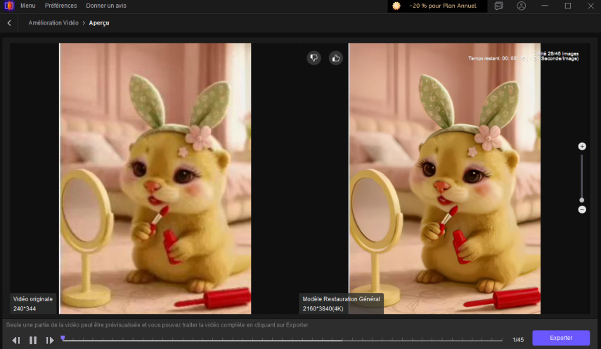 Aperçu et exportation