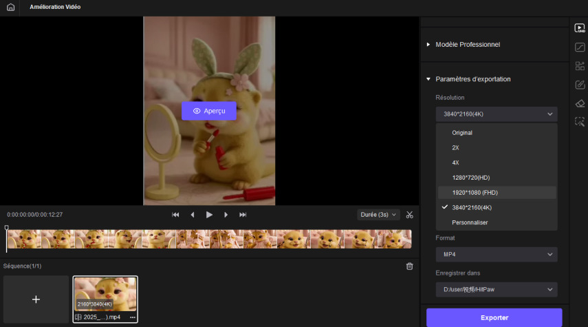 Régler les paramètres