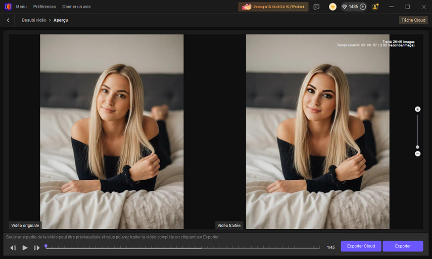 Aperçu maquillage virtuel beauté vidéo