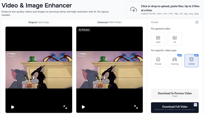 Vmake Video Quality Enhancer