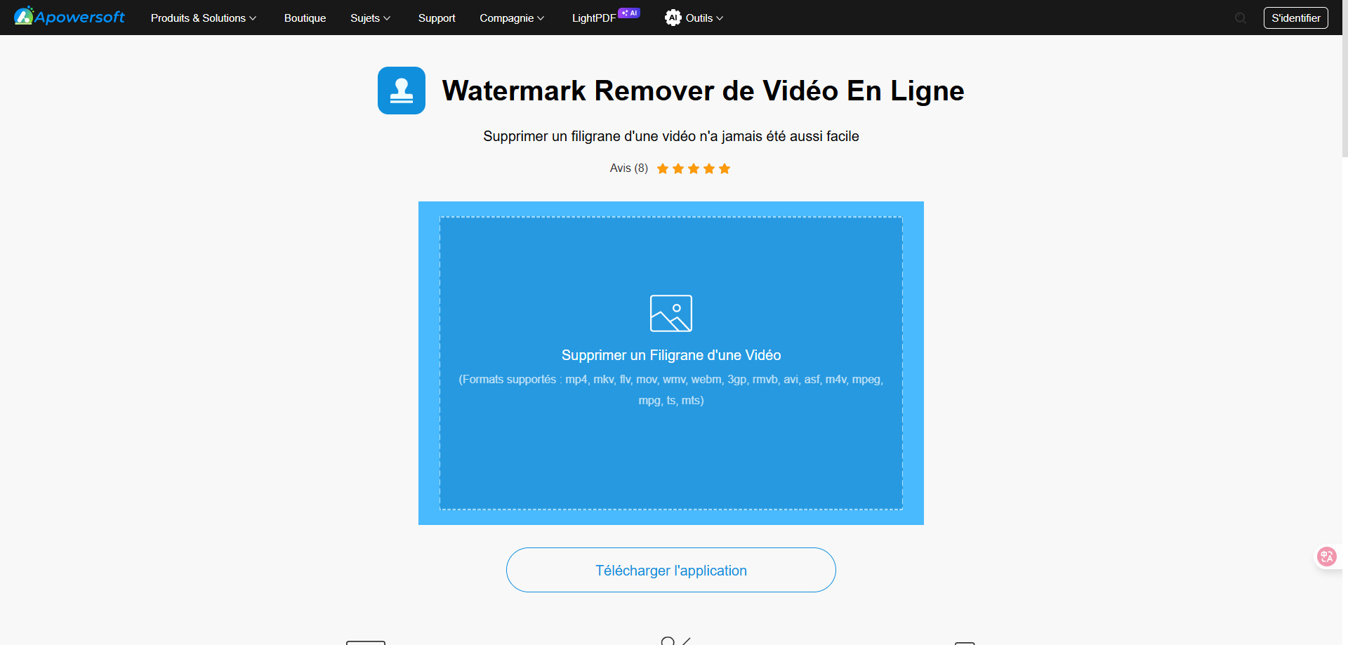 Apowersoft enlever filigrane tiktok