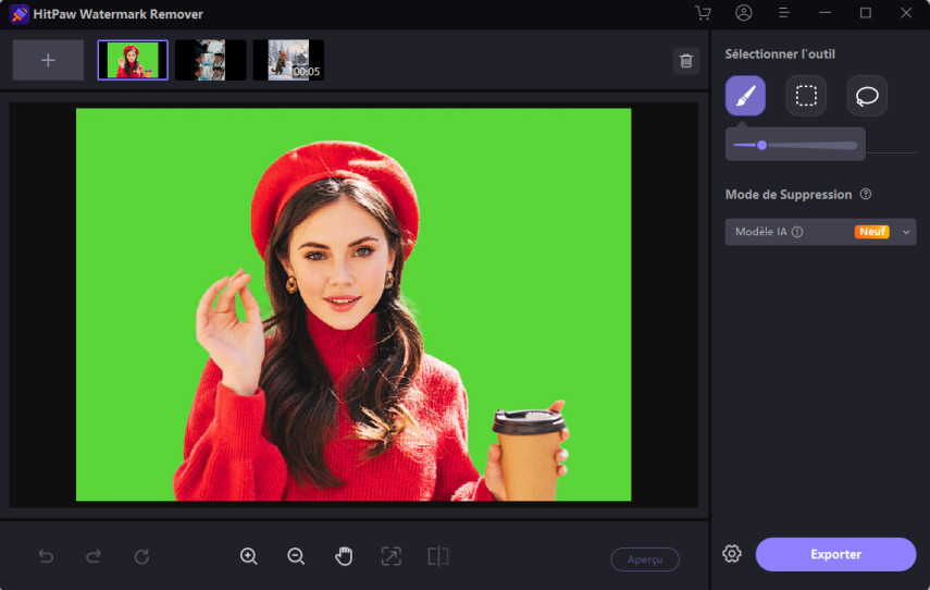 supprimer le fond vert d'une image avec hitpaw