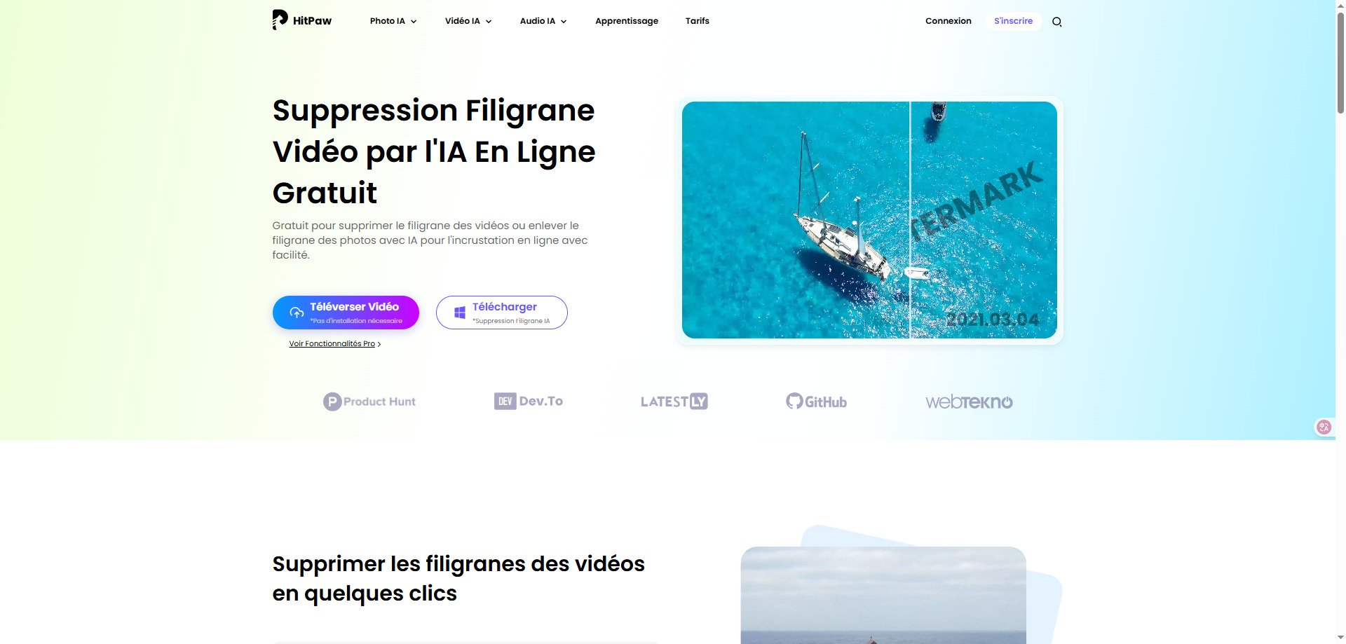 HitPaw Suppression Filigrane en ligne enlever filigrane tiktok